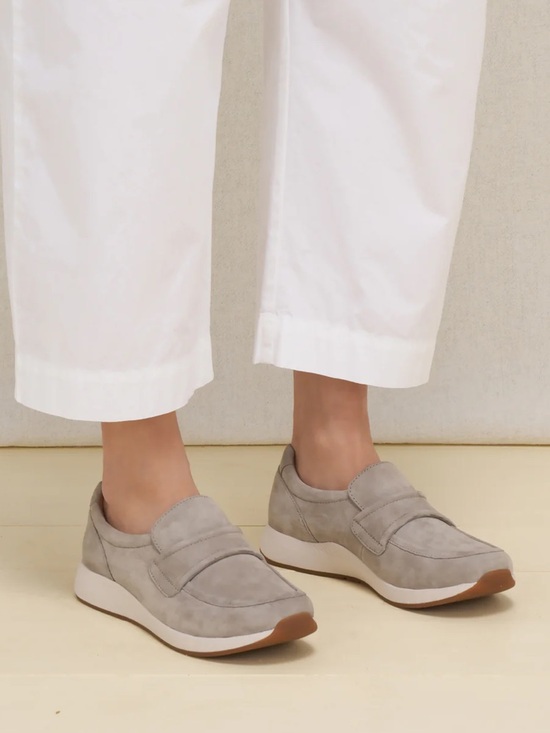 Dansko Shoes - Dansko Clementine Slip-On Suede Leather Sneaker Light Grey